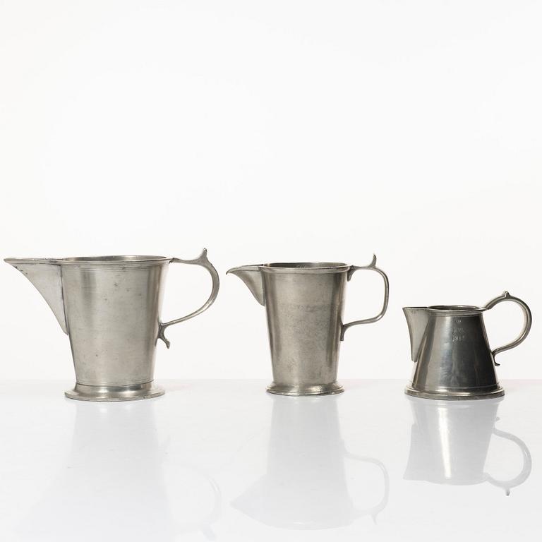 Measuring vessels/measures, 11 pcs. various masters. 19th century.