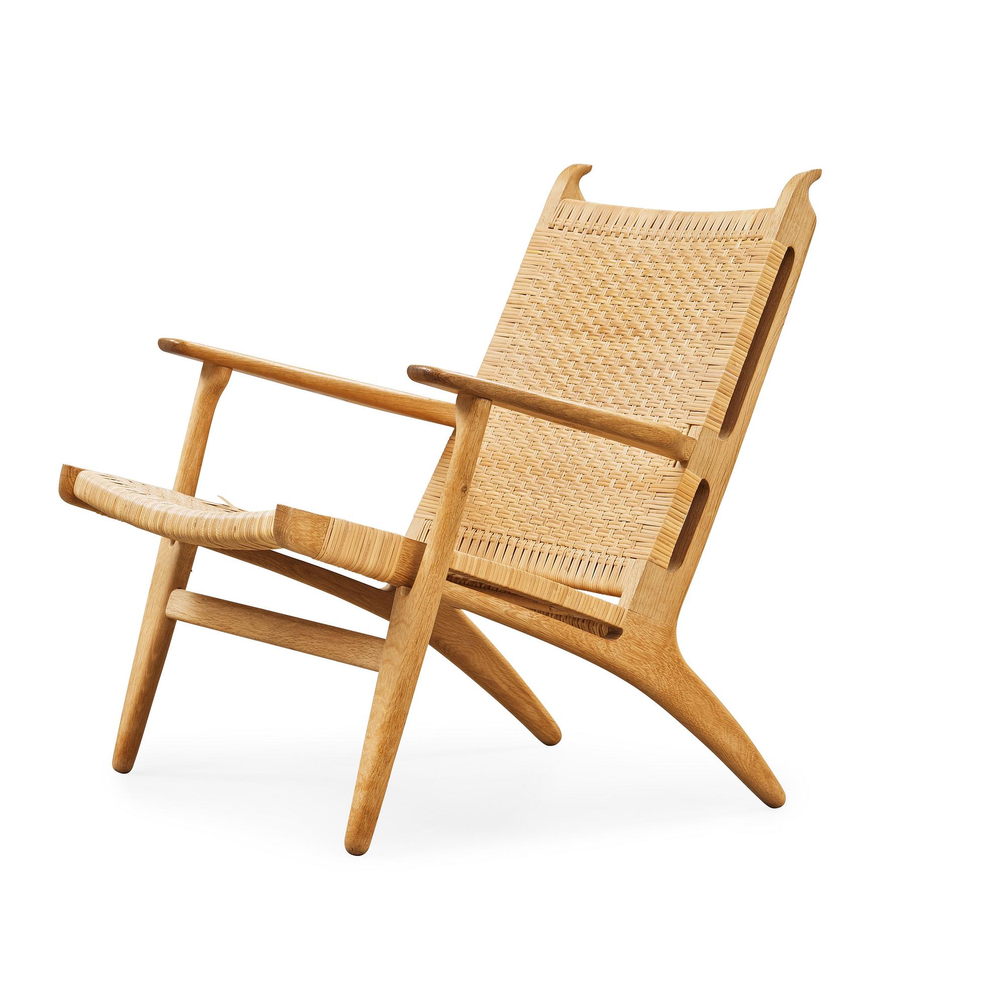 A Hans J Wegner easychair, 'CH-27', Carl Hansen & Son, Denmark.