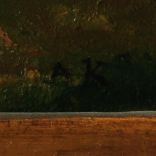 OKÄND KONSTNÄR, 2 st, oljor på duk, 1800-talets andra hälft.