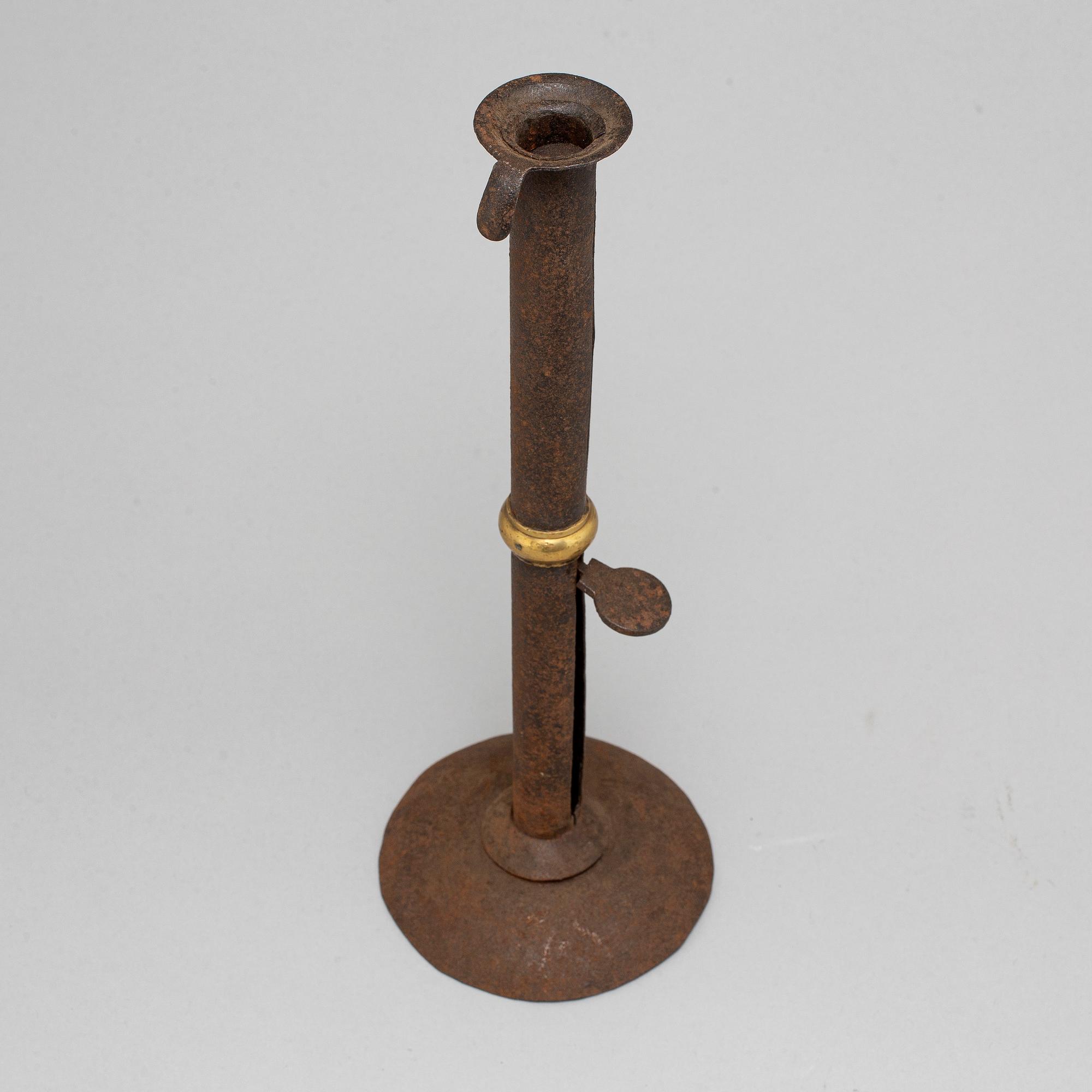 LJUSSTAKE, plåt och mässing, 1700-tal.