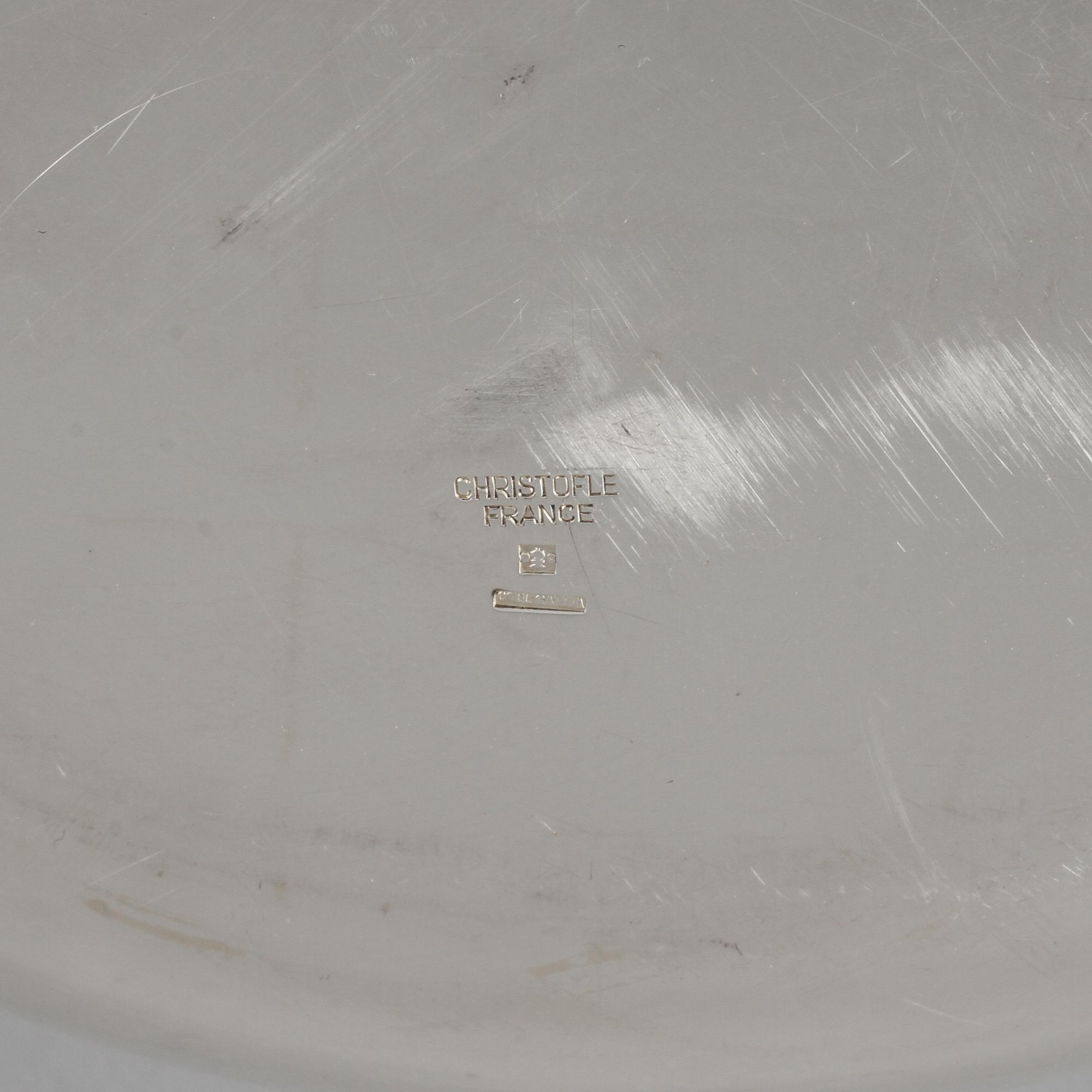 TERRINER, ett par, nysilver, empirestil, Christofle, Frankrike, gjorda mellan 1935 - 1983.