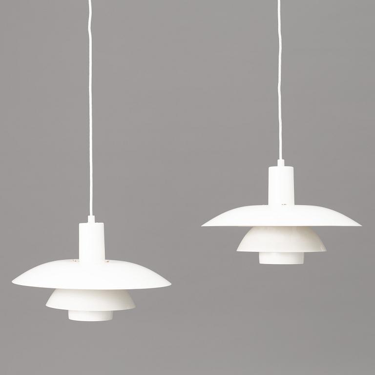 Poul Henningsen, a pair of "4/3" ceiling lamps, Louis Poulsen, Denmark.