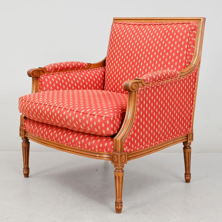 FÅTÖLJ, gustaviansk stil, 1900-tal.