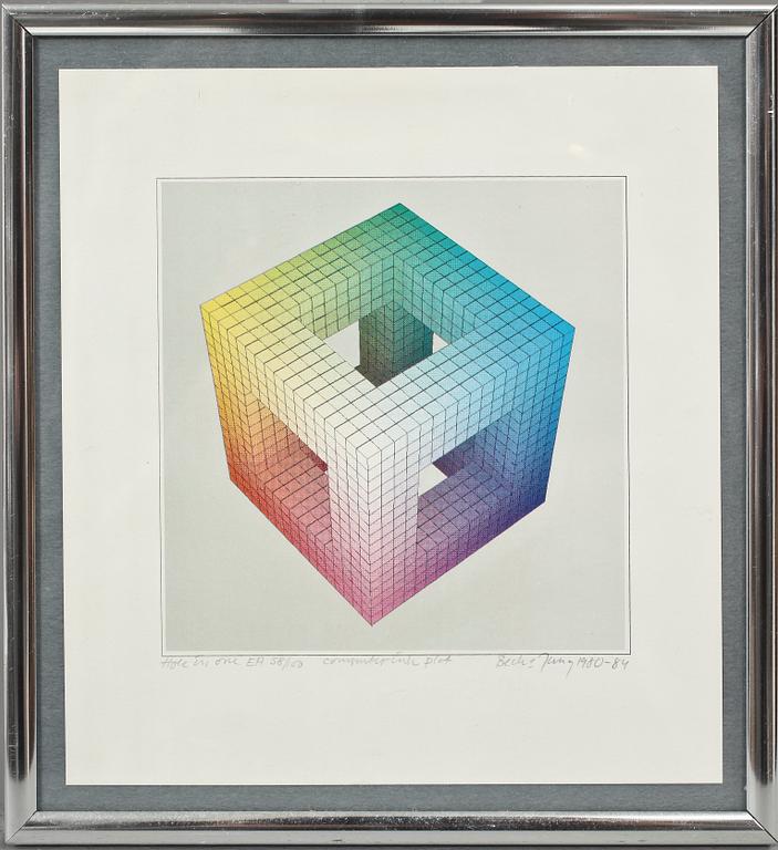 BECK & JUNG, färglitografier, 2 st, sign o nr EA 58/100.