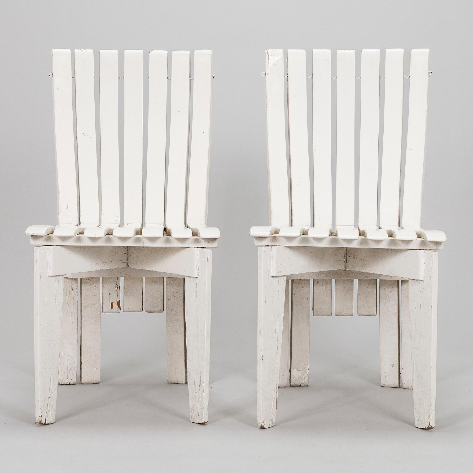 Alvar & Aino Aalto, Tuoleja, 4 kpl, Aurinko-sarja. 1960/70-luku.