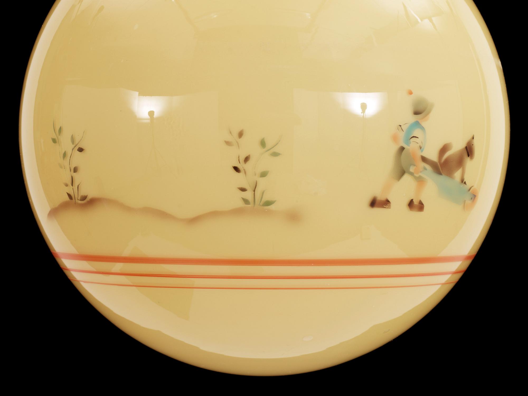 TAKLAMPA, 1930-tal. Höjd ca 49 cm.