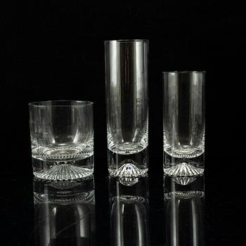 VICKE LINDSTRAND, a part 'Calypso' glass service, Kosta (92 pieces).