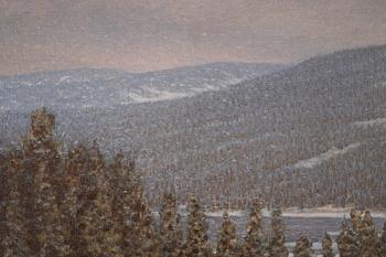 Gustaf Fjaestad, A Winter landscape from Värmland.