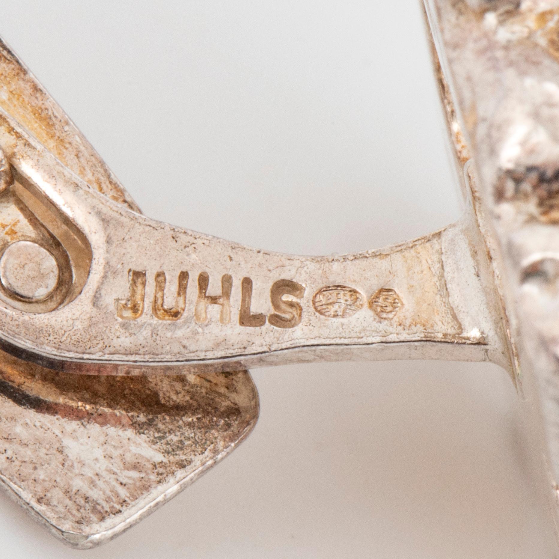 Juhls cufflinks, two pairs, silver.