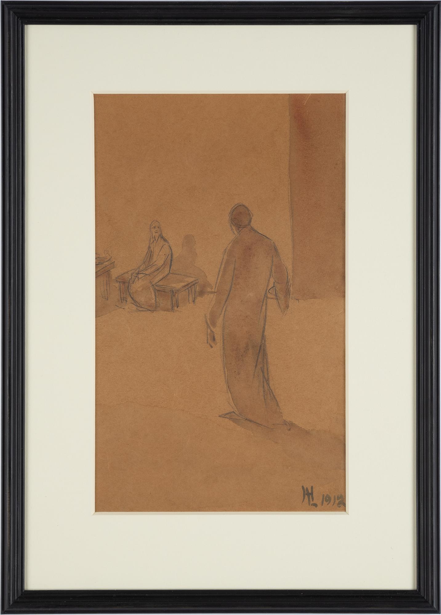 Harriet Löwenhjelm, watercolour, signed and dated 1912.