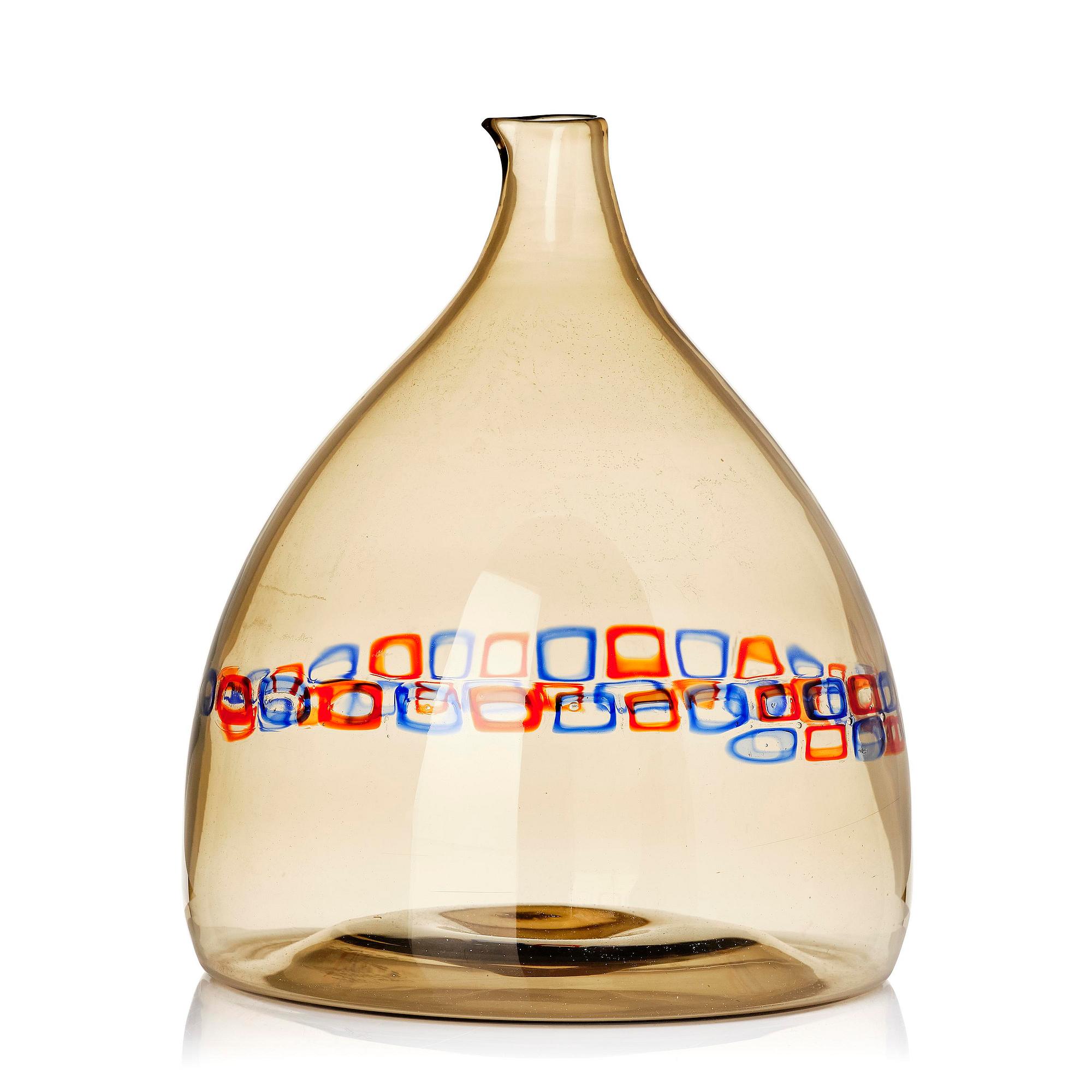 Alessandro Pianon, a murrine glass vase model S-177, Vetreria Vistosi, Murano, Italy, 1960s.