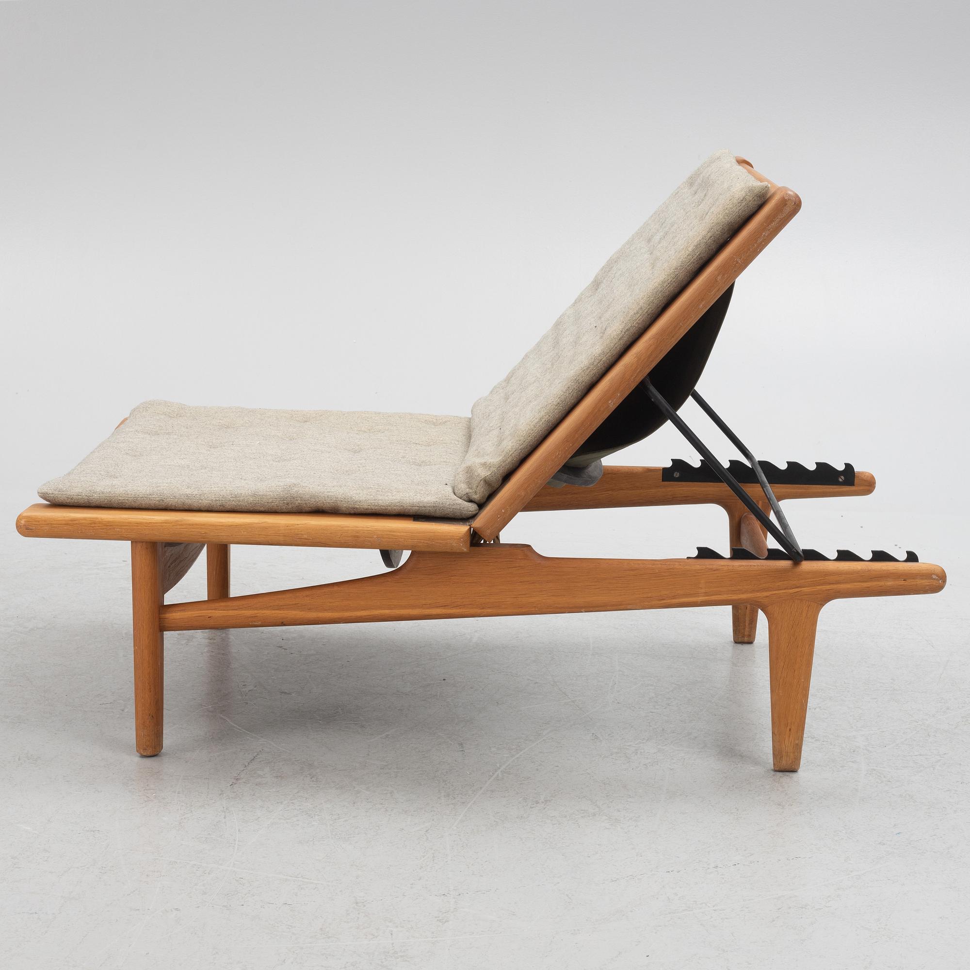 Hans J. Wegner, armchair with footstool/daybed, GE-01, Getama, Denmark.