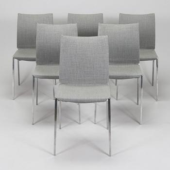 Roberto Barbieri, six 'Lia' chairs, for Zanotta, Italy.