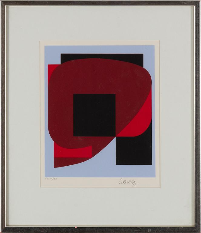 VICTOR VASARELY, färgserigrafi, signerad och numrerad F.V 16/30.
