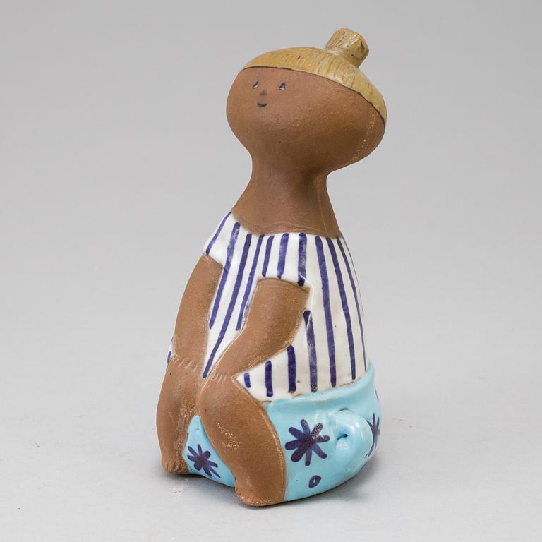 LISA LARSON, a stoneware figurine "Lotta" from the series "Larsons ungar", Gustavsberg. Designed in 1961.