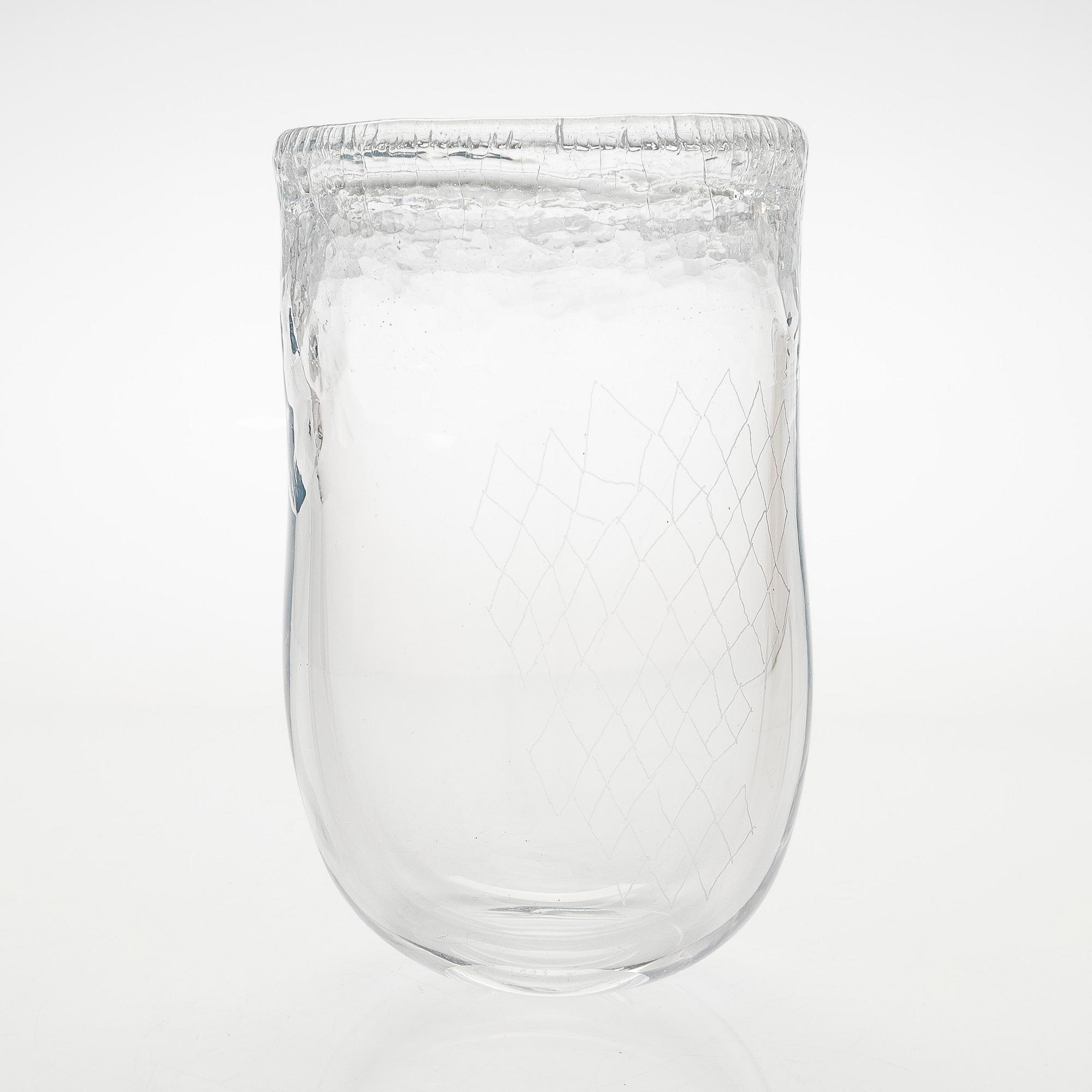 Tiina Nordström, an art glass signed Tiina Nordström, Nuutajärvi 1993.