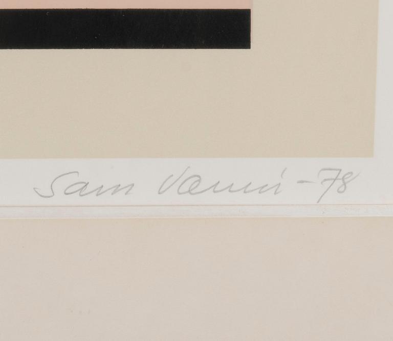 SAM VANNI, serigrafia, signeerattu, päivätty -78 ja numeroitu 55/75.