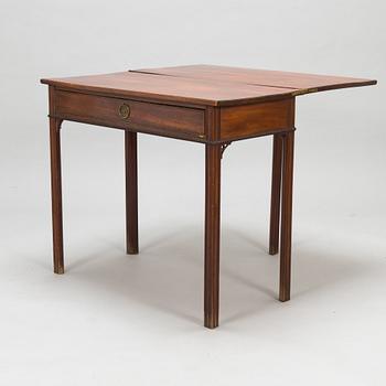 A Gustavian card table around 1800.