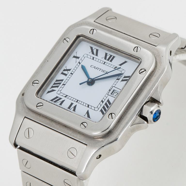 CARTIER, Santos, wristwatch, 29 x 28 (41) mm,