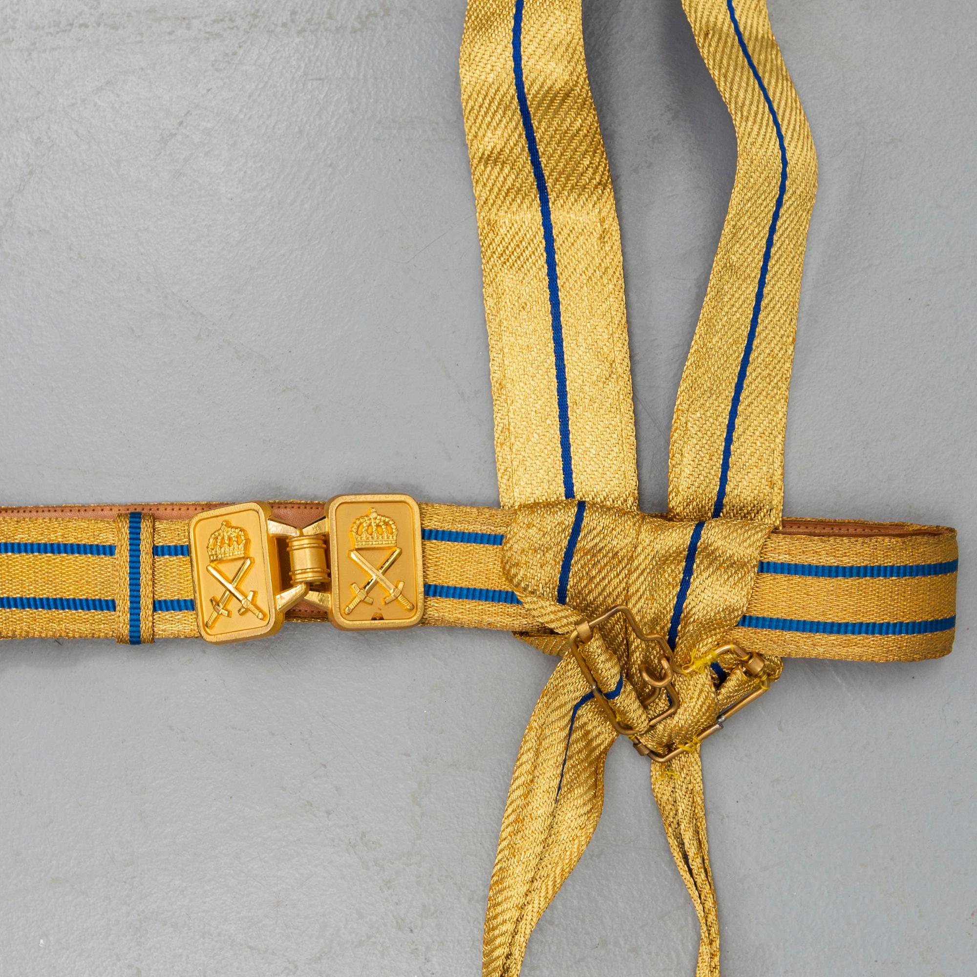 A Swedish late 19th century small sward, and a belt by Sporrong, 20th century.