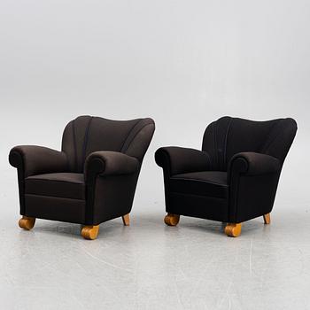 Armchairs, a pair, Swedish Modern, 1940s.