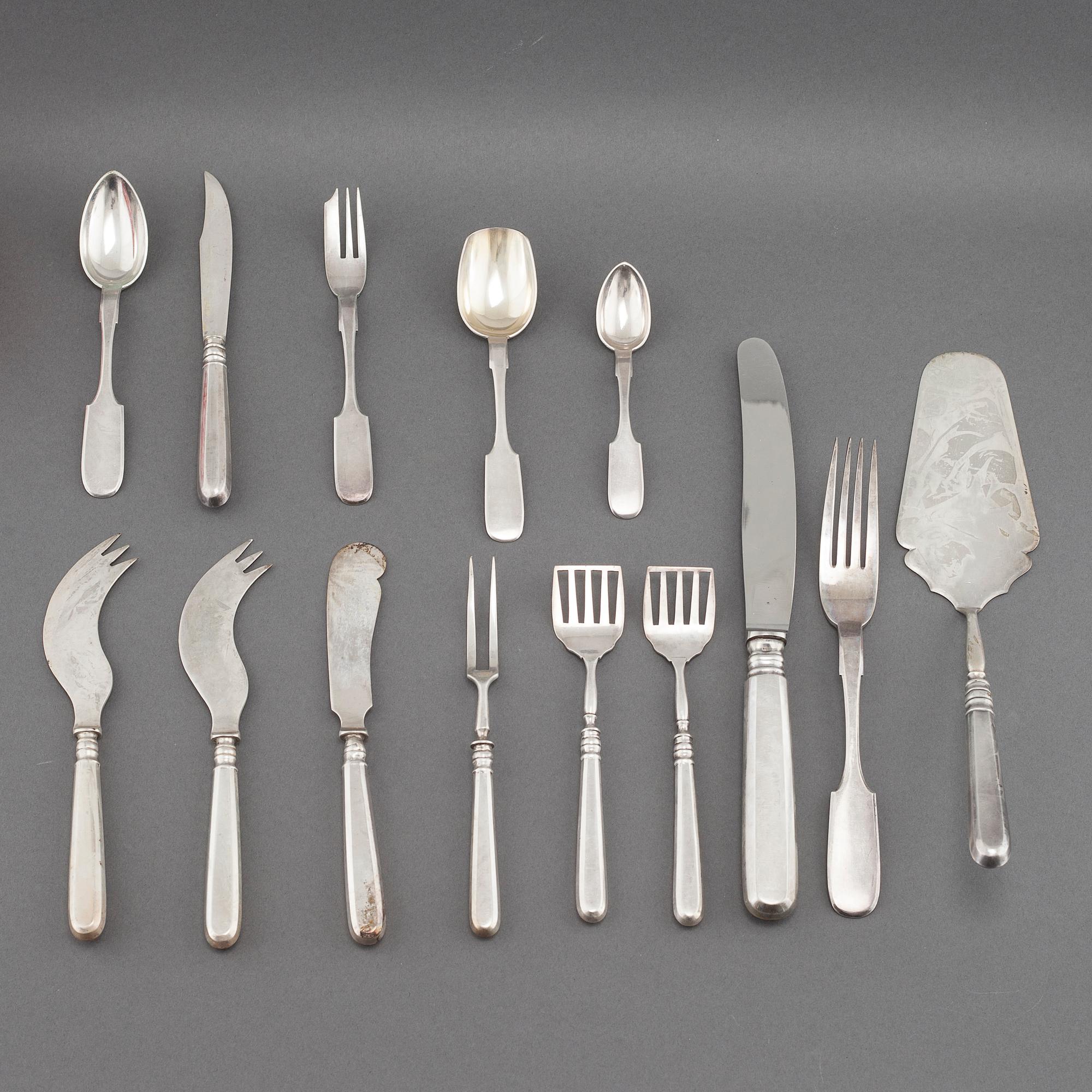 BESTICK, 68 st, silver, R Lange, Estland, 1900-talets första hälft.