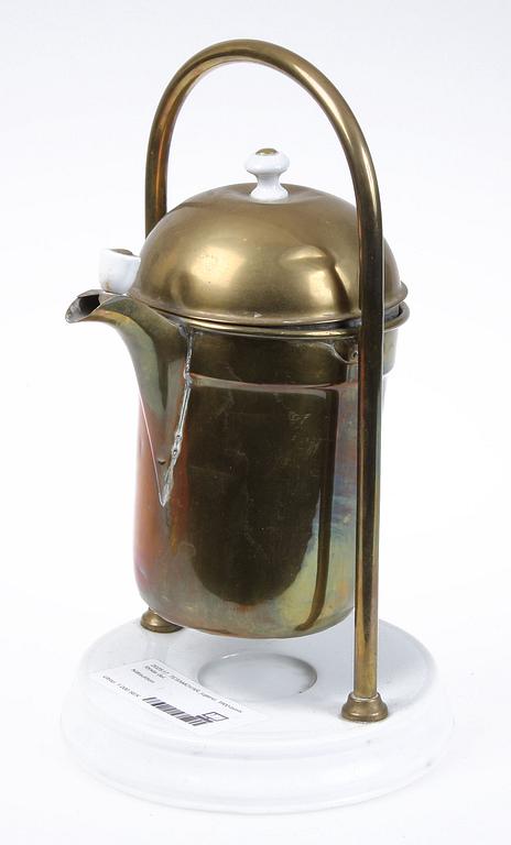 TESAMOVAR, mässing samt porslin, jugend, 1900-talets första del.