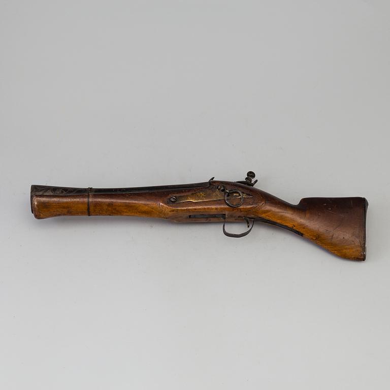 A BLUNDERBUS PISTOL, flintlock, firsta half of the 19th century.