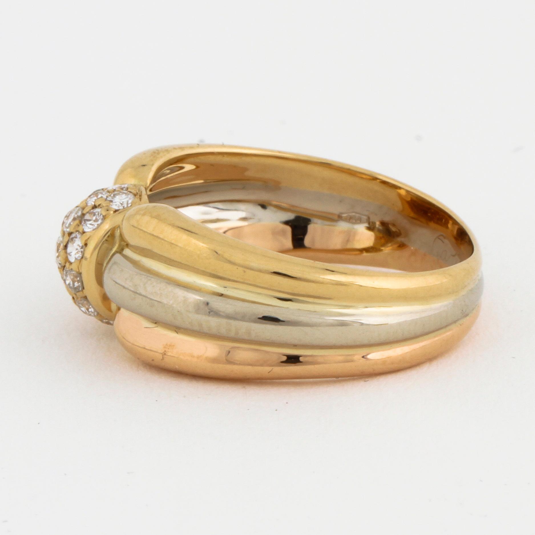 A brilliant cut diamond ring by Cartier.