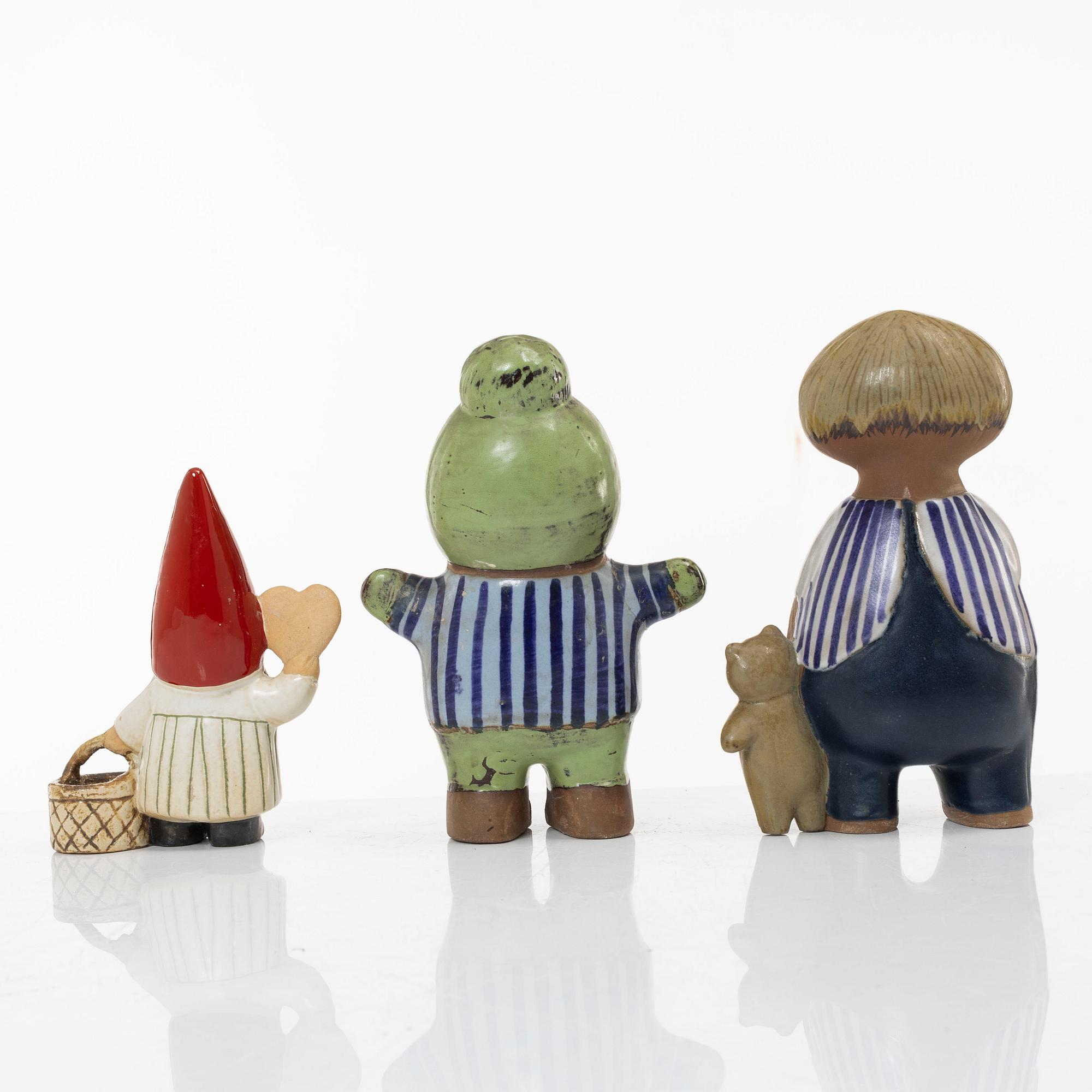Lisa Larson, three figurines, Gustavsberg.