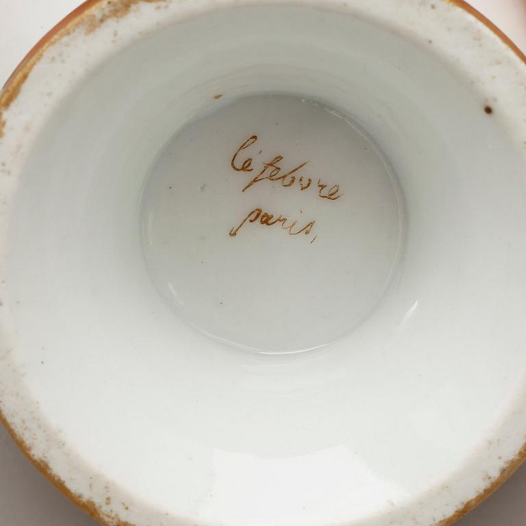 KAFFESERVIS, 10 delar, senempire, märkta Lefebvre, Paris, 1800-tal.
