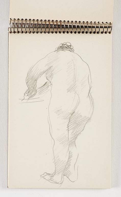 Lotte Laserstein, 10 små skissblock med teckningar.