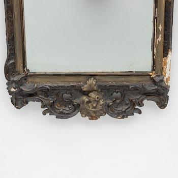 A Swedish Rococo mirror, late 18th Century.