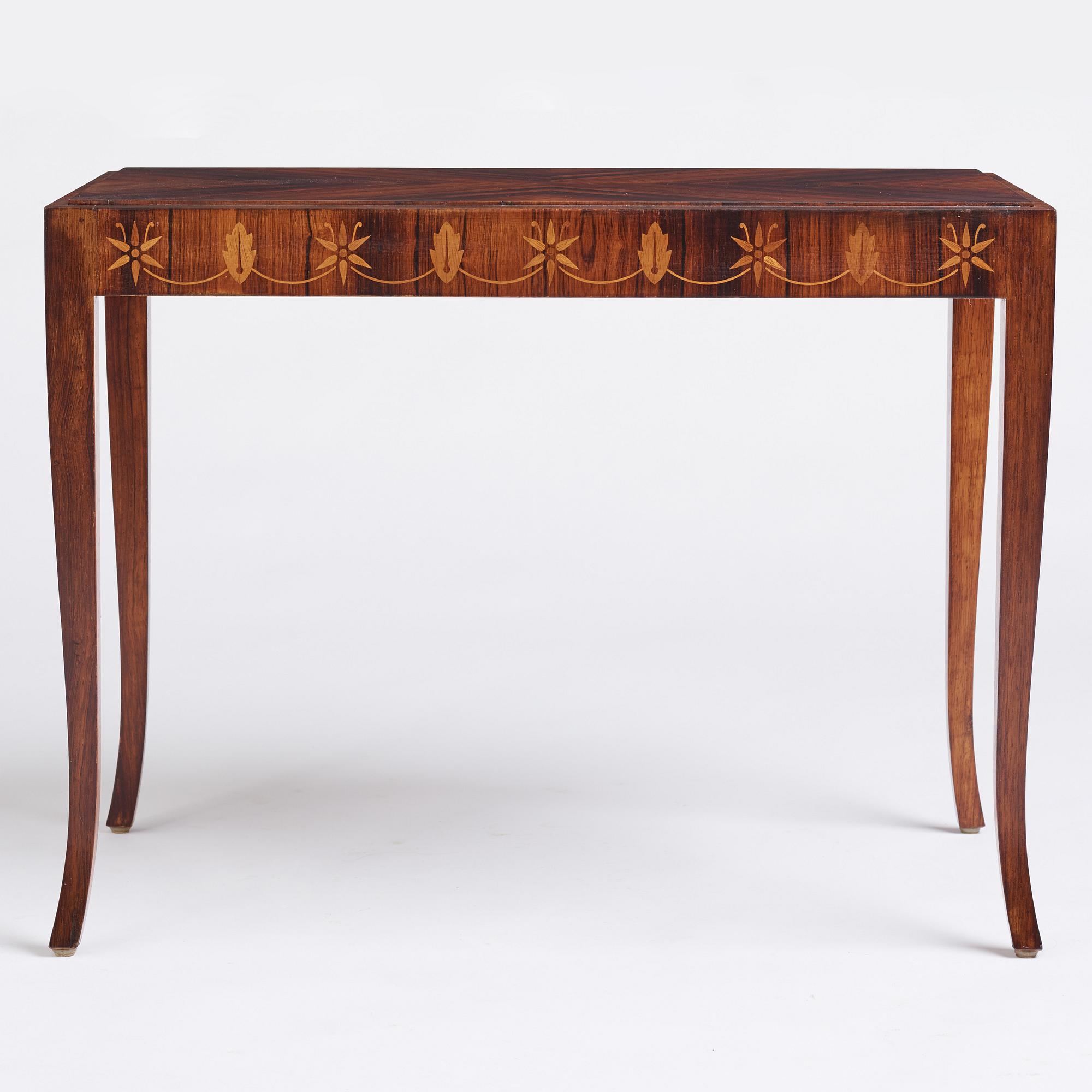 Reiners Möbelfabrik, a Swedish Grace coffee table, dated 26 2 1946.