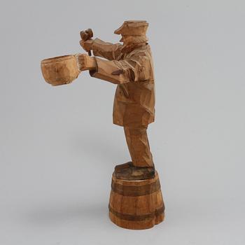 AXEL PETERSSON DÖDERHULTARN, figurin, trä, signerad samt stämpelsignerad.