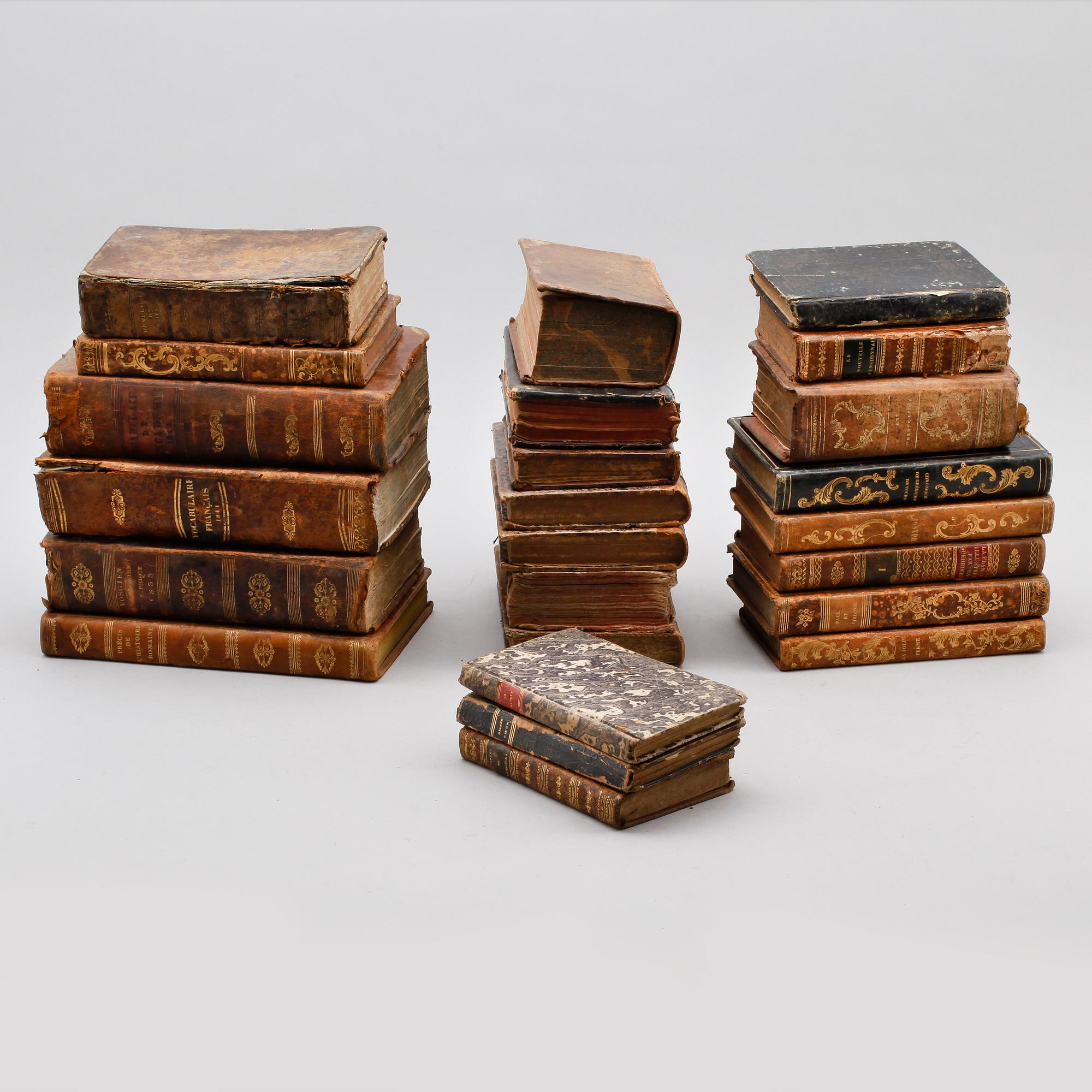 SAMLING BÖCKER, 24 st, Frankrike, 1800-talets första hälft.