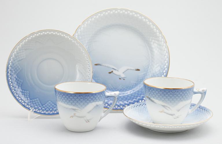 KAFFESERVIS, 16 del, porslin, Måsen, Bing & Gröndahl.