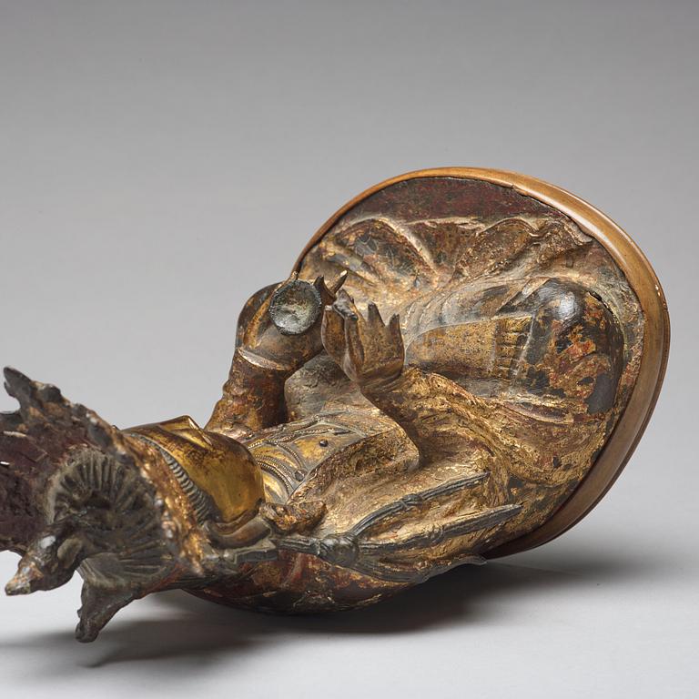 Bodhisattva, brons. Mingdynastin (1368-1644).