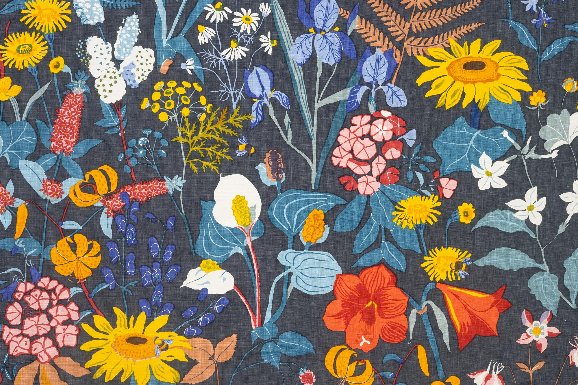 Gocken Jobs, a fabric, 'Stugrabatt', Jobs Handtryckt, Leksand.