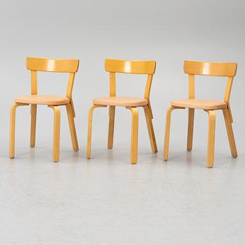 Alvar Aalto, a set of six chairs model 69, Artek, Finland, second half of the 20th century.