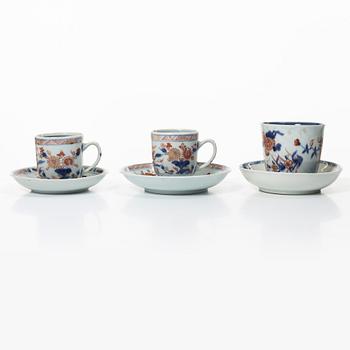 Six cups and four saucers, China, Qing dynasty, 18th century.