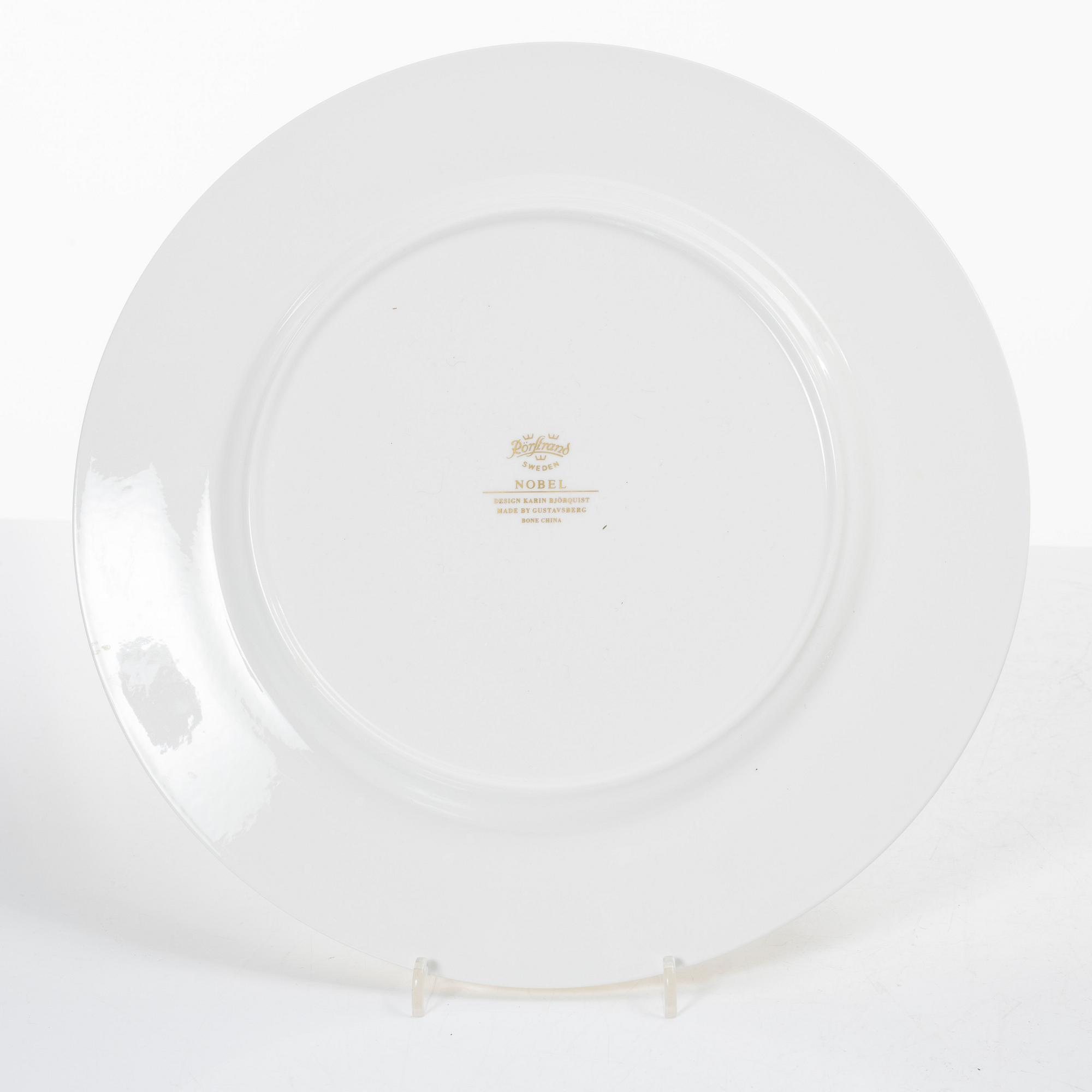 Karin Björquist, dessert plates, 12 pcs, "Nobel", Rörstrand/Gustavsberg.