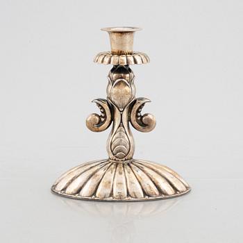 A silver candlestick, Swedish import marks, first half of the 20th Century.