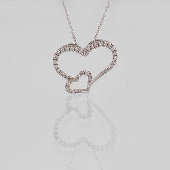HÄNGE, 18K vitguld med briljantslipade diamanter ca 0.26 ct. Vikt 2,4 gram.