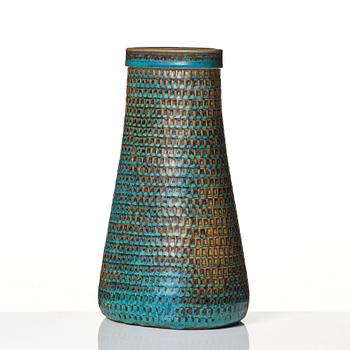 Stig Lindberg, a stoneware vase, Gustavsberg studio, Sweden 1964.