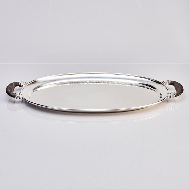 Georg Jensen, a sterling silver tray, model 80 A, Denmark 1990s.