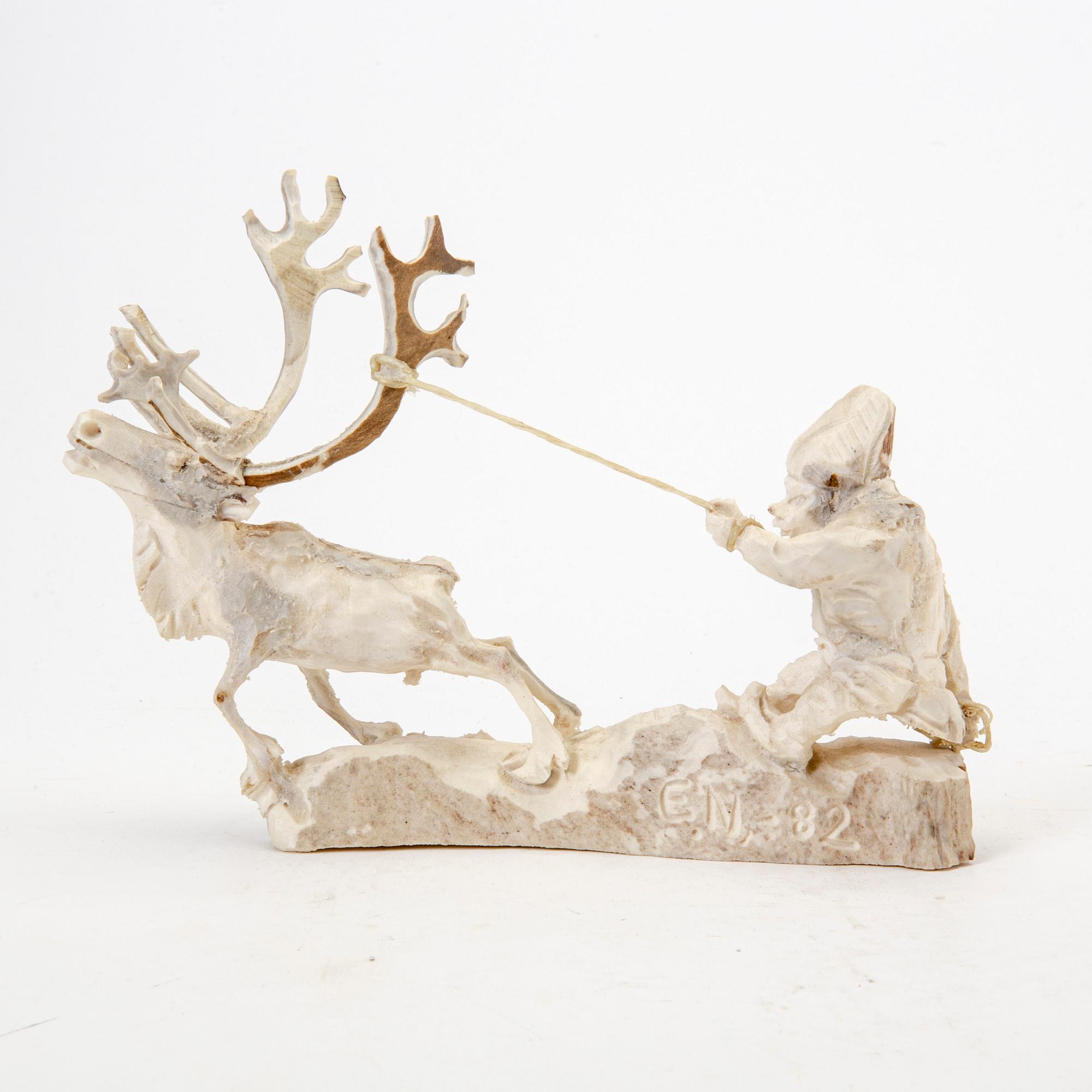 Erik Norberg, Skulptur, hornarbete, signerad och daterad E.N. -82.