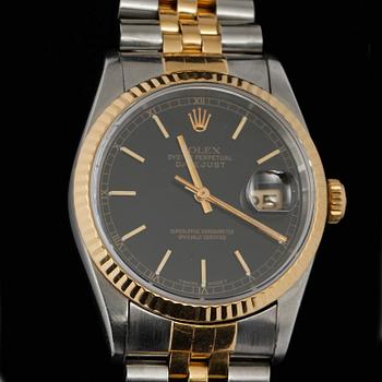 ARMBANDSUR, 18k guld och stål, Rolex Oyster Perpetual, datejust. 1990-tal.