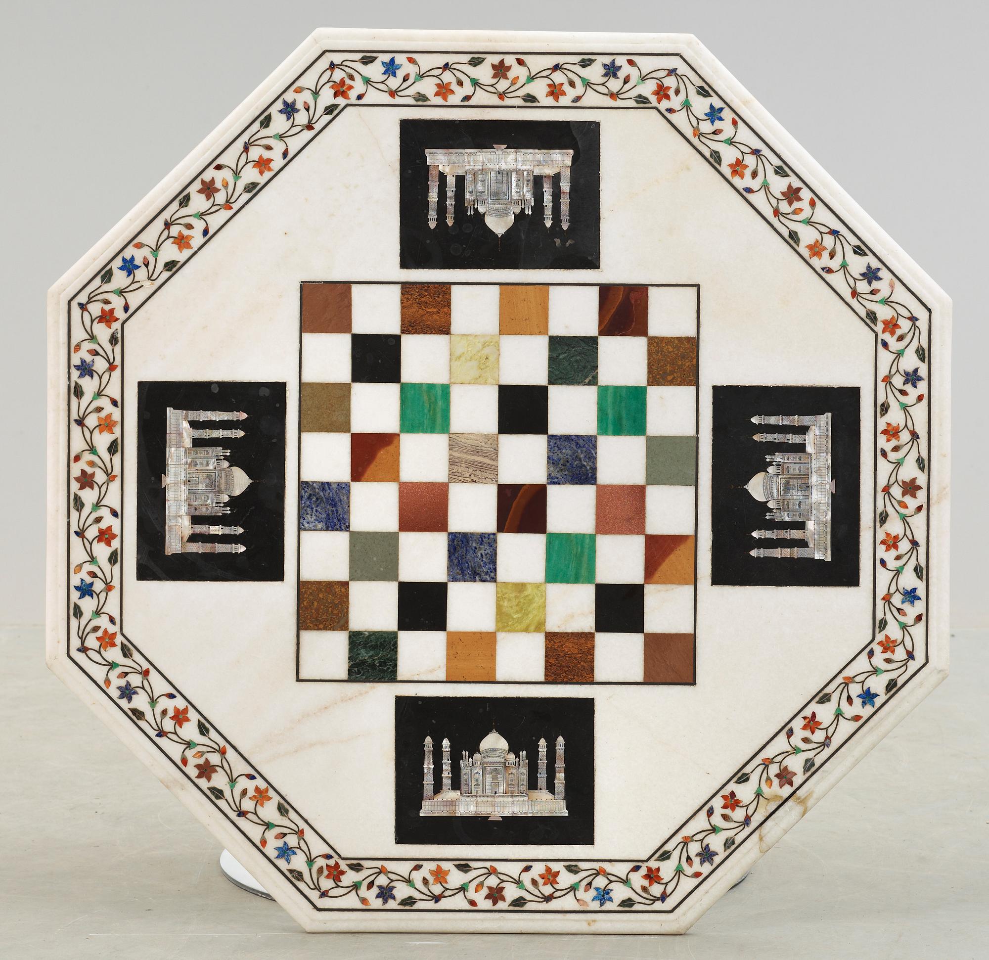 BORDSSKIVA, sk Pietra Dura, 1900-talets andra hälft.