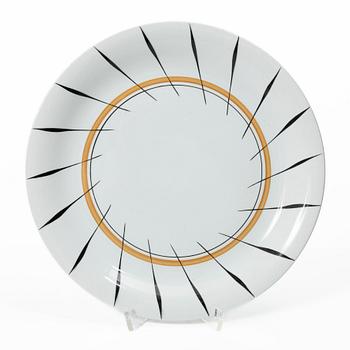 Wilhelm Kåge, Five test plates, porcelain and stoneware, Gustavsberg, 1920s-50s.